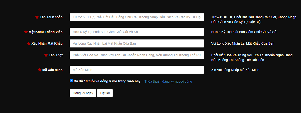 Quá trình đăng ký tài khoản i9BET